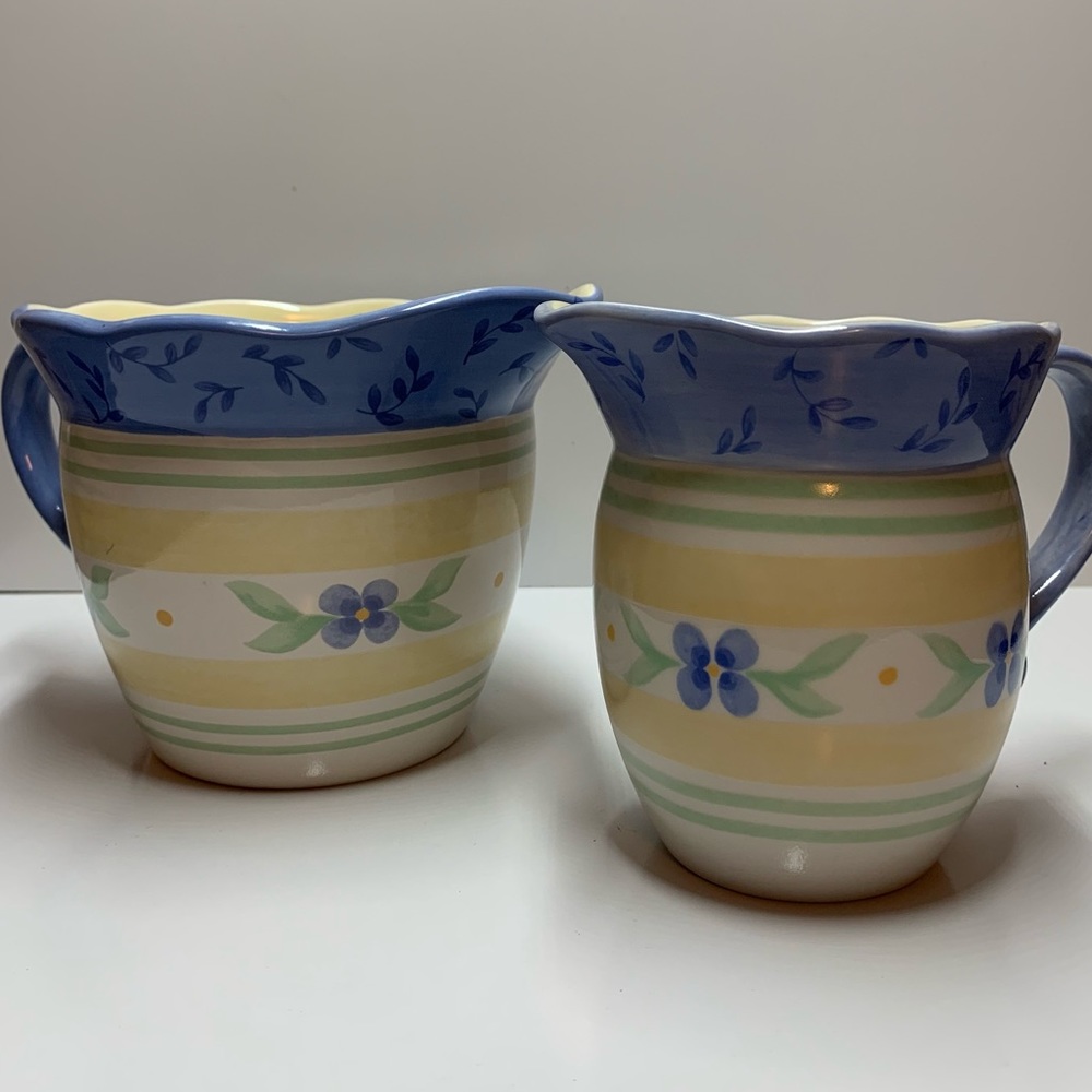 Two Pfaltzgraff Summer Breeze Pitchers